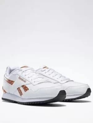 Image of Reebok Royal Glide Ripple Clip, White/Orange/Black, Size 5