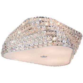 Image of Trium Glass & Crystal Ceiling Light Chrome
