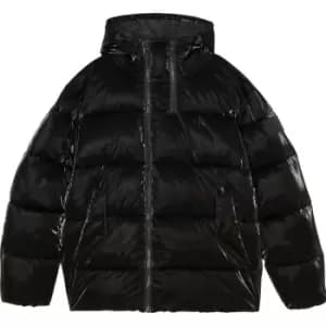 Image of Calvin Klein Jeans Badge Shine Oversized Puffer - Black