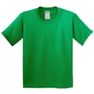 Image of Gildan Childrens Unisex Heavy Cotton T-Shirt (Pack Of 2) (M) (Irish Green)