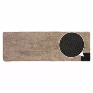 Image of Jvl Kensington Machine Washable Cotton Runner Barrier Doormat, 50X150Cm, Brown