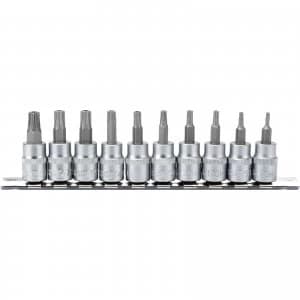 Image of Draper 10 Piece 3/8" Drive TX-Star Socket Bit Set 3/8" 55mm
