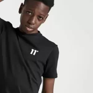 Image of Junior Core T-Shirt Small Logo - Black - 8-10 Years