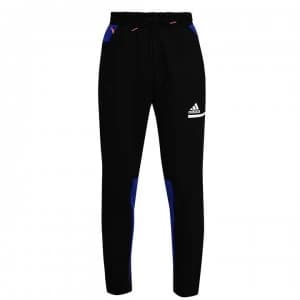 Image of adidas Tracksuit Bottoms Mens - Black/Ryl Blue