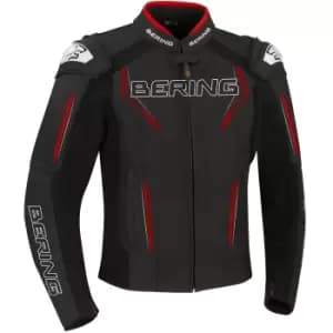 Image of Bering Sprint-R Black Red Leather Motorcycle Jacket XL