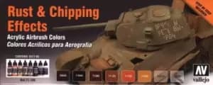 Image of Vallejo Model Air Rust & Chipping Effects Paint Set - VAL71186