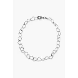 Image of Sterling Silver Linked Heart Anklet