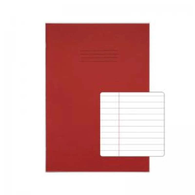Image of RHINO 13 x 9 A4 Oversized Exercise Book 48 pages 24 Leaf Red 8mm VTSRVDU0482002