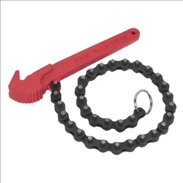 Image of Genuine SEALEY AK6410 Oil Filter Chain Wrench Ø60-106mm Capacity