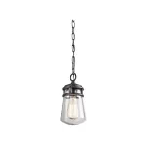 Image of Elstead - Lyndon - 1 Light Small Outdoor Ceiling Chain Lantern Architectural Bronze, E27