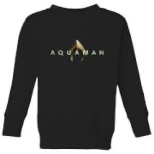 Image of Aquaman Title Kids Sweatshirt - Black - 11-12 Years