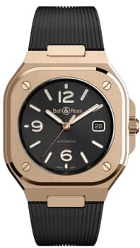 Image of Bell & Ross Watch BR 05 Auto Black Gold Rubber