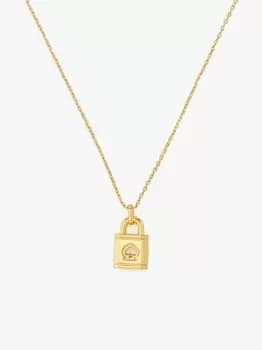 Image of Lock And Spade Mini Pendant - Gold. - One Size