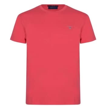 Image of Gant Crew Logo T Shirt - Pink 622