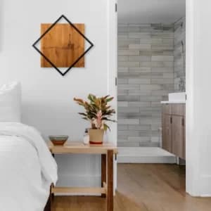 Image of Paris Walnut Black Decorative Wooden Wall Accessory