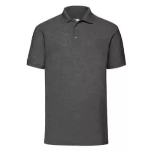 Image of Fruit Of The Loom Mens 65/35 Pique Short Sleeve Polo Shirt (XL) (Dark Heather)