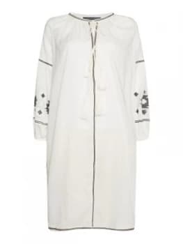 Image of French Connection Embroidered tunic White