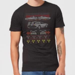Image of Back To The Future Back In Time for Christmas Mens T-Shirt - Black