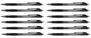 Image of Q-Connect Retractable Ballpoint Black Pen (Pack of 10)