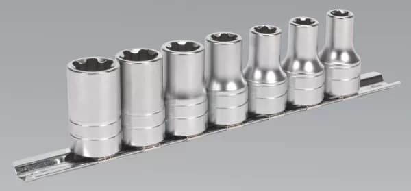 Image of Genuine SEALEY AK61802 TRX-P Socket Set 7pc 3/8Sq Drive EP10-EP20