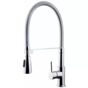 Image of Wickes - Simeto Monobloc Pull Out Kitchen Sink Mixer Tap - Chrome