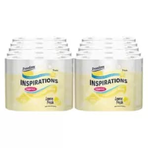 Image of Freedom Inspirations Quilted Lemon 3 Ply Toilet Paper - 90 Rolls