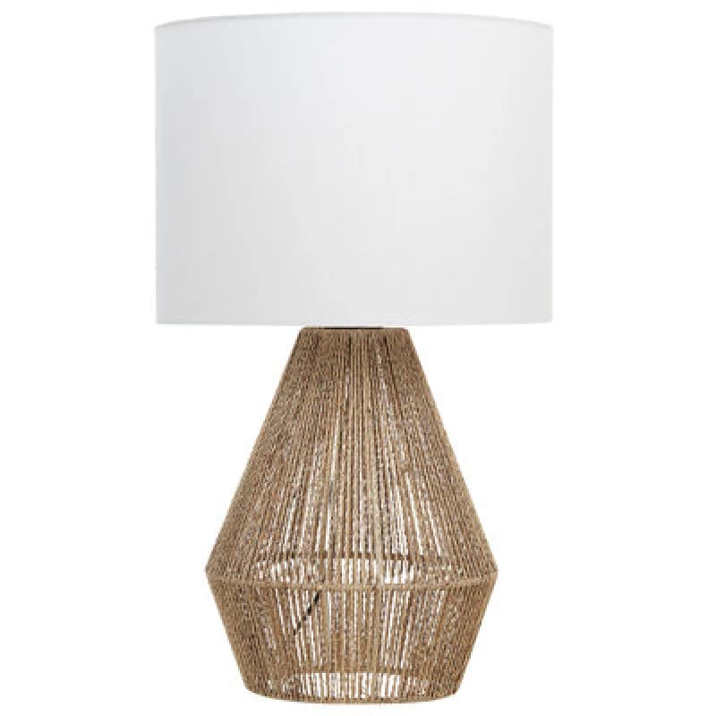 Image of Beliani Table Lamp Malewa Paper Rope Natural