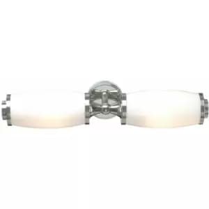 Image of Loops - IP44 Wall Light 2 x Enc Glass Shades Polished Chrome LED G9 3.5W