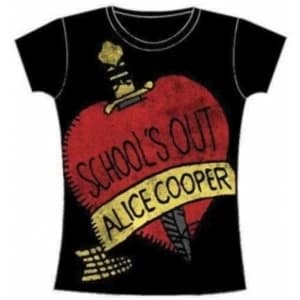Image of Alice Cooper Schools Out Ladies Skinny T Shirt: Large
