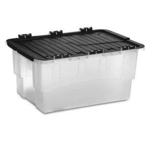 Image of Strata Croc Box Storage Crate with Flip Lid - 40L