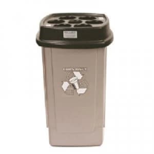 Image of Slingsby Disposable Cup Bin Black Silver 367050