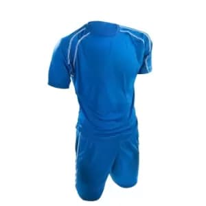 Image of Precision Unisex Adult Lyon T-Shirt & Shorts Set (XL) (Royal Blue/White)