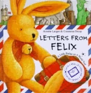 Image of letters from felix a little rabbit on a world tour