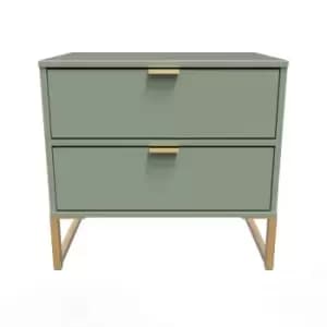 Image of Welcome Furniture Copenhagagen Double 2 Drawer Locker (diego) - Reed Green