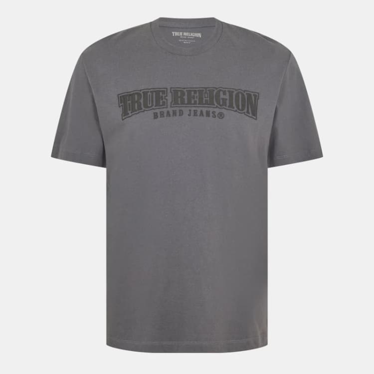 Image of True Religion Painted Horseshoe Relaxed Tee - Grey Grey S