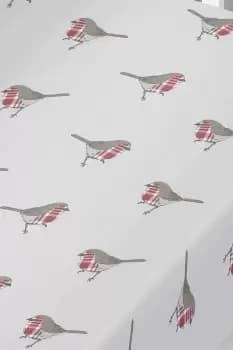 Image of 'Robin' Winter Festive 100% Brushed Cotton Fitted Bed Sheet