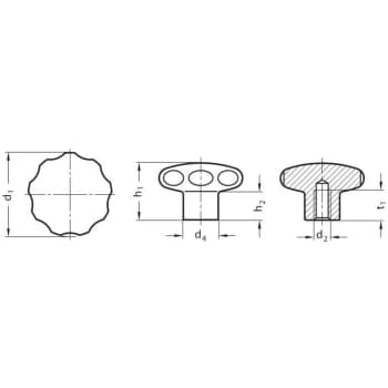 Image of GN5335-60-M12-E Star Knob ; Stainless Steel; Mat Blasted - Ganter