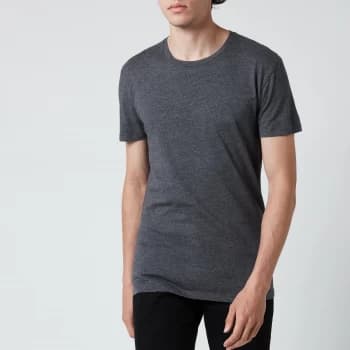 Image of Polo Ralph Lauren Mens Cotton 3 Pack Crewneck T-Shirts - Navy/Charcoal Heather/White - S