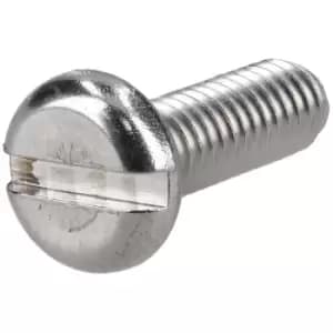 Image of R-TECH 337086 Slotted Pan Head A2 Stainless Steel Screws M4 12mm -...