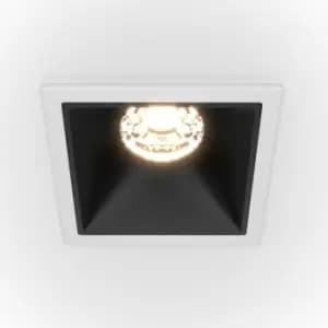 Image of Maytoni Alfa LED Square Dimmable Recessed Downlight White, Black, 450lm, 3000K