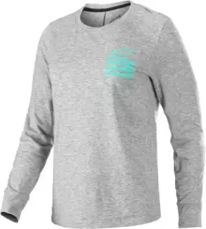 Image of Alpinestars Stella Merino LS Ladies Bicycle Jersey, grey-blue, Size S for Women, grey-blue, Size S for Women
