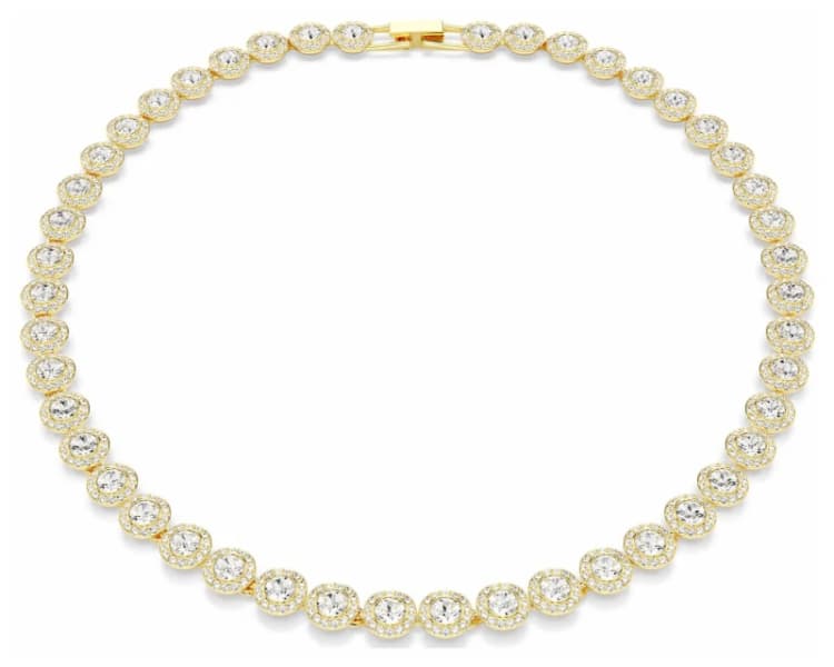 Image of Swarovski 5720505 Una Angelic Necklace Round Cut White 18k Jewellery