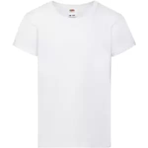 Image of Fruit Of The Loom Girls Childrens Valueweight Short Sleeve T-Shirt (12-13) (White)