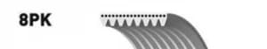 Image of Micro-V Multi-Ribbed Belt Gates 8PK1310XS