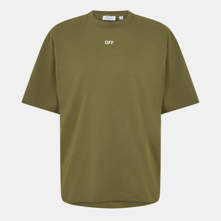 Image of Off White Mens Skate T-Shirt Moss/White male XS
