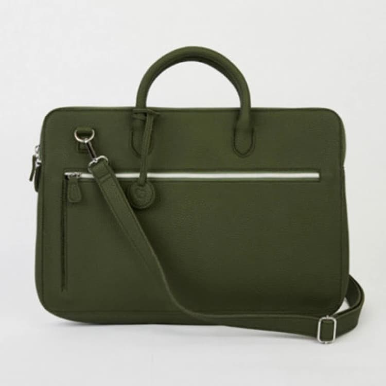 Image of Goodeehoo Balsas Document Laptop Bag - Olive Green