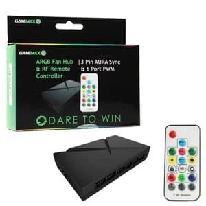 Image of Game Max Addressable RGB PWM Fan Hub with RF Remote Control