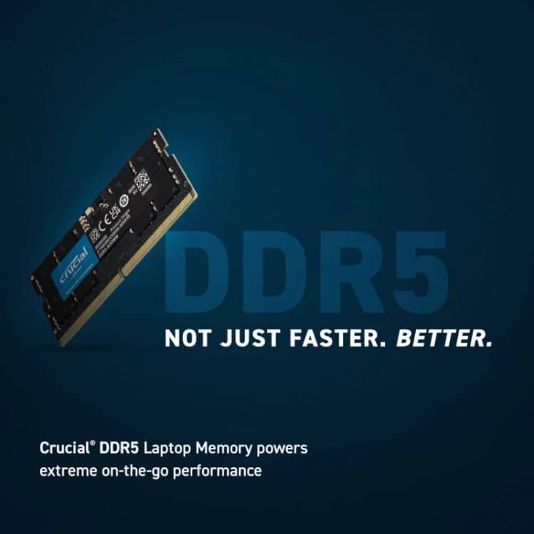 Image of Crucial CT8G56C46S5 8GB 5600 MHz DDR5 Laptop RAM CT8G56C46S5