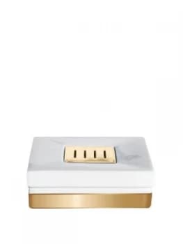 Image of Spirella Roma White- Gold Soap Dish