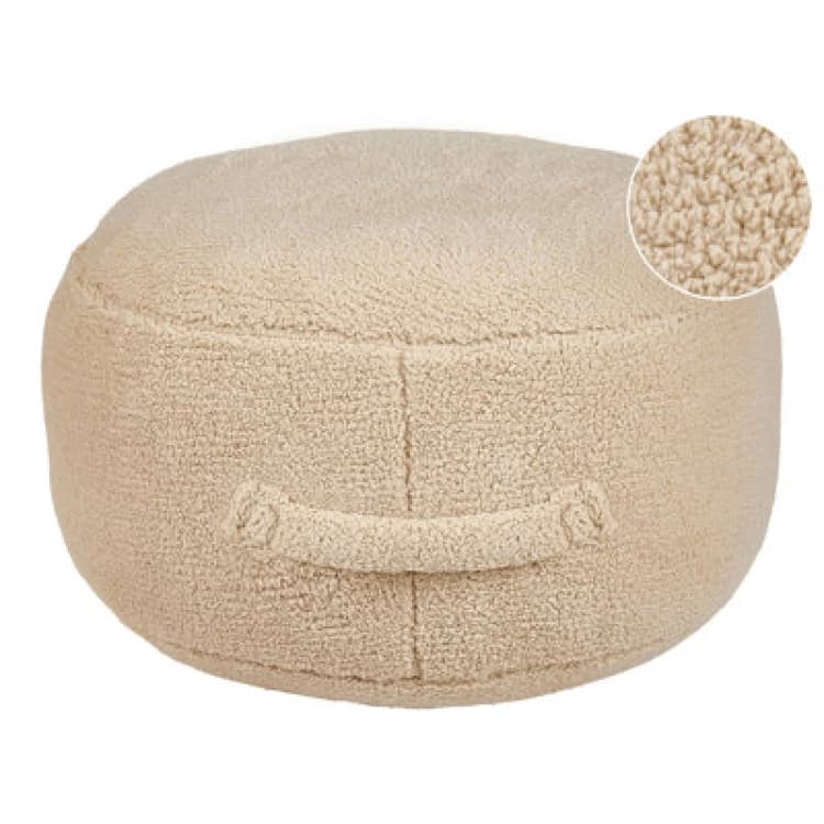 Image of Beliani Pouffe Adlana Boucle Beige